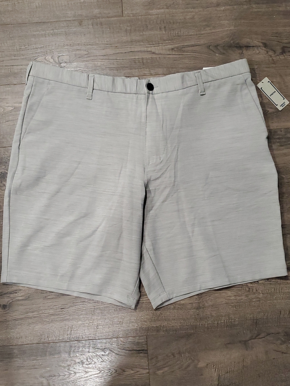 George Light Gray Flat-Front Men's Shorts